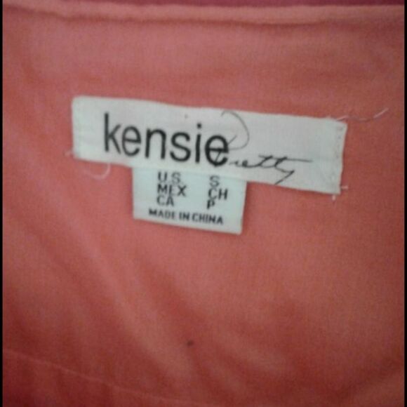 Kensie Colorblock Orange Ruffly Flowy Summery Beach Casual Mini Sundress - Picture 7 of 7